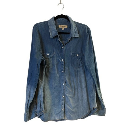 Democracy Blue Button Down Shirt - Picture 1 of 4